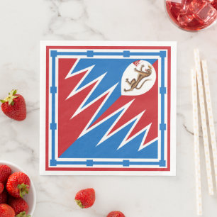 Contrada della Pantera (Panther) Palio di Siena Serviette