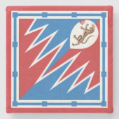 Contrada della Pantera (Panther) Palio di Siena Steinuntersetzer (Vorderseite)