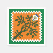 Contrada della Selva (Wald) Palio di Siena Serviette (Vorderseite)