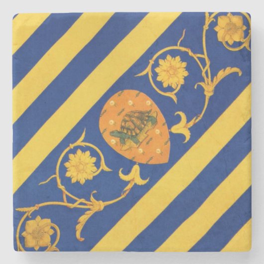 Contrada della Tartuca (Tortoise) Palio di Siena Steinuntersetzer (Vorderseite)