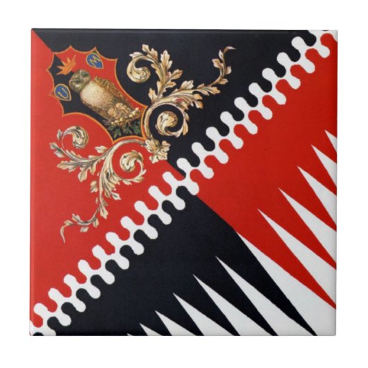 Contrada Priora della Civetta (Owl) Palio di Sien Fliese (Vorderseite)