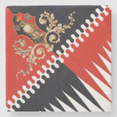 Contrada Priora della Civetta (Owl) Palio di Siena Steinuntersetzer (Vorderseite)