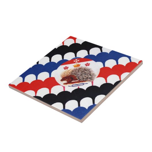 Contrada Sovrana dell'Istrice (Porcupine) Palio Fliese (Seite)