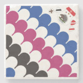 Contrada Sovrana dell'Istrice (Porcupine) Palio Steinuntersetzer (Vorderseite)