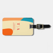 Contrast Abstract Geometric Background Gepäckanhänger (Vorderseite horizontal)