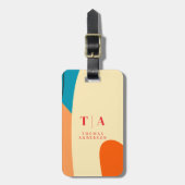 Contrast Abstract Geometric Background Gepäckanhänger (Vorderseite vertikal)