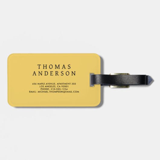 Contrast Abstract Geometric Background Gepäckanhänger (Rückseite horizontal)