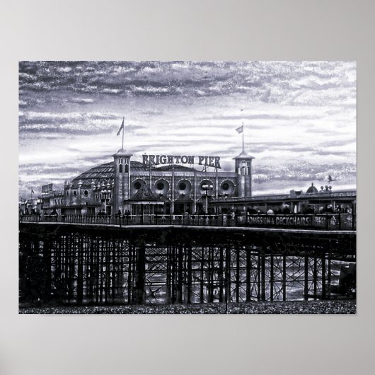 Contrast Brighton Pier Poster (Vorne)