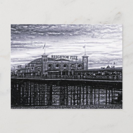 Contrast Brighton Pier Postkarte (Vorderseite)