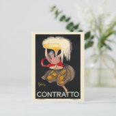 Contratto France Vintage Poster 1922 Postkarte (Stehend Vorderseite)