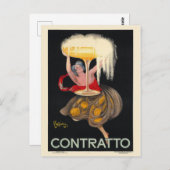 Contratto France Vintage Poster 1922 Postkarte (Vorne/Hinten)