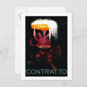 Contratto Vintage PosterEurope Postkarte (Vorne/Hinten)