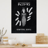 Control Devil – Dark Anime Makima Illustration Poster (Küche)