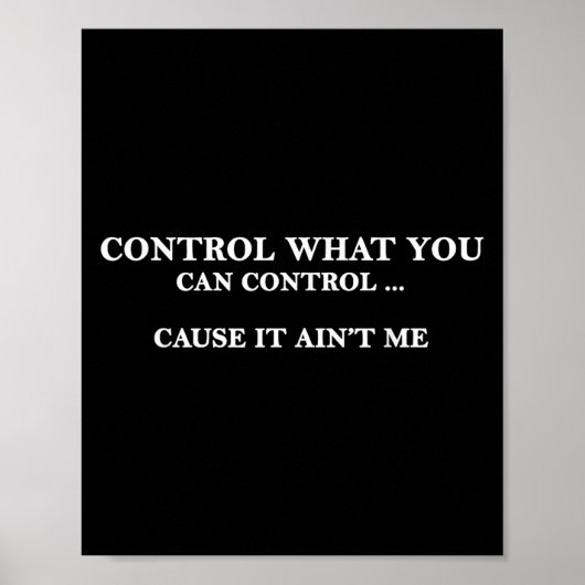 Control What You Can Control Cause It Ain't Me Poster (Vorne)