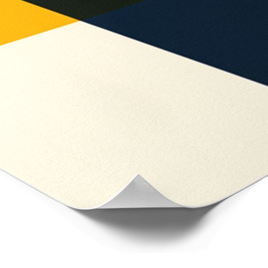 Controlled Chaos Grid Geometric Abstract Art Poster (Ecke)