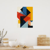 Controlled Chaos Grid Geometric Abstract Art Poster (Küche)