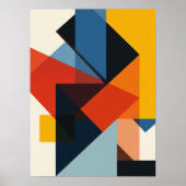 Controlled Chaos Grid Geometric Abstract Art Poster (Vorne)