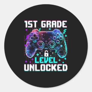Controller 1. Klasse Level freigeschaltet erster S Runder Aufkleber