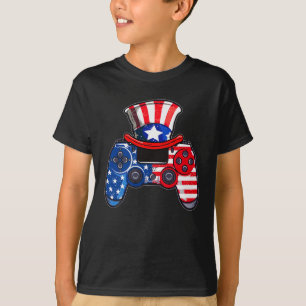Controller American Flag Video Game 4. Juli T-Shirt