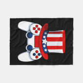 Controller American Hat 4. Juli USA Fleecedecke (Vorderseite (Horizontal))