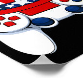 Controller American Hat 4. Juli USA Poster (Ecke)
