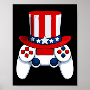 Controller American Hat 4. Juli USA Poster