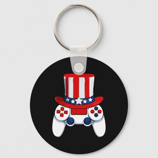 Controller American Hat 4. Juli USA Schlüsselanhänger (Vorderseite)