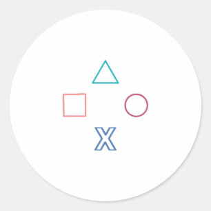 Controller-Buttons, Gamer-Geschenk, Videospiele, Runder Aufkleber