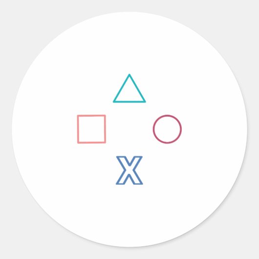 Controller-Buttons, Gamer-Geschenk, Videospiele, Runder Aufkleber (Vorderseite)