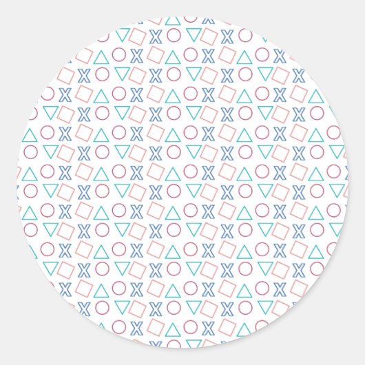 Controller-Buttons, Gift für Gamer, Videospiele Runder Aufkleber (Vorderseite)