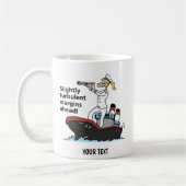Controller Cartoon Frau Kaffeetasse (Links)