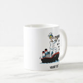 Controller Cartoon Mann Kaffeetasse (VorderseiteRechts)
