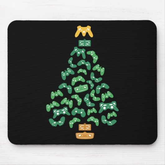 Controller Christmas Tree Pajama Cool Xmas Gaming Mousepad (Vorne)