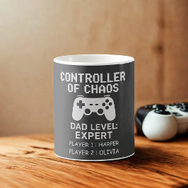 Controller des Chaos Personalisiert Gamer Vaters Kaffeetasse