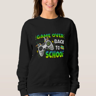 Controller Game Over Zurück zur Schule Gaming Jung Sweatshirt
