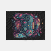 Controller Gaming Rave Gamer Nerd Abstrakt PC Game Fleecedecke (Vorderseite (Horizontal))