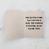 Controller Heart Gamer Valentine Feiertagskarte (Innenseite)