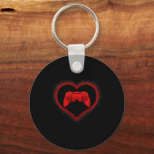 Controller Heart Valentinstag Cool Gaming Gamer Schlüsselanhänger (Vorderseite)