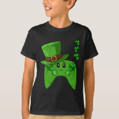 Controller Kleeblatt St Patricks Day Gaming Gamer T-Shirt (Vorderseite)