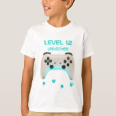 Controller Level Up Unlock Gamer Birthday Party T-Shirt (Vorderseite)