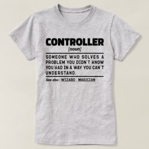 Controller Noun Accounting Worker Funny Vater Spri T-Shirt