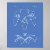 Controller-Spiel 1996 - Art-Blueprint Poster (Vorne)