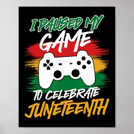 Controller Videospielkonsole pausierte mein Spiel Poster (Vorne)