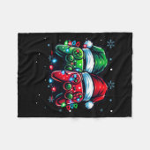 Controller-Weihnachtsmannmütze WeihnachtsGamer Fleecedecke (Vorderseite (Horizontal))