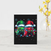 Controller-Weihnachtsmannmütze WeihnachtsGamer Karte (Gelbe Blume)