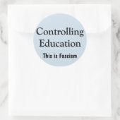 Controlling Education Runder Aufkleber (Tasche)