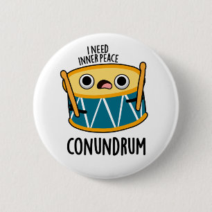 Conundrum Funny Drummer Drum Puff Button