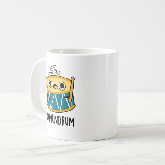 Conundrum Funny Drummer Drum Puff Kaffeetasse (Vorderseite Links)