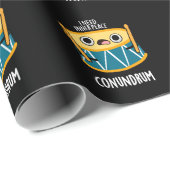 Conundrum Funny Drummer Drum Pun Dark BG Geschenkpapier (Rolleneckpunkt)