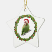 Conure Christmas Wreath Keramikornament (Links)